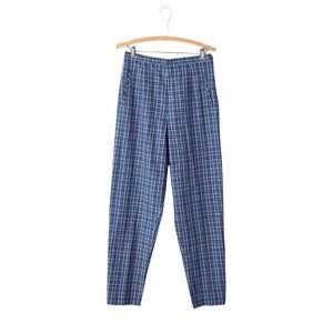 vintage 90s plaid print extra high-waisted pants
